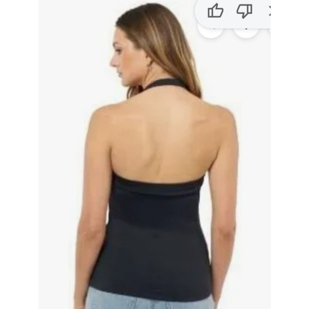 New Edited By Remi Bader Halter Top Black Size Extra Large NWT - Picture 2 of 4
